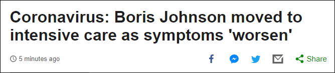 病情惡化！英國(guó)首相已進(jìn)ICU
