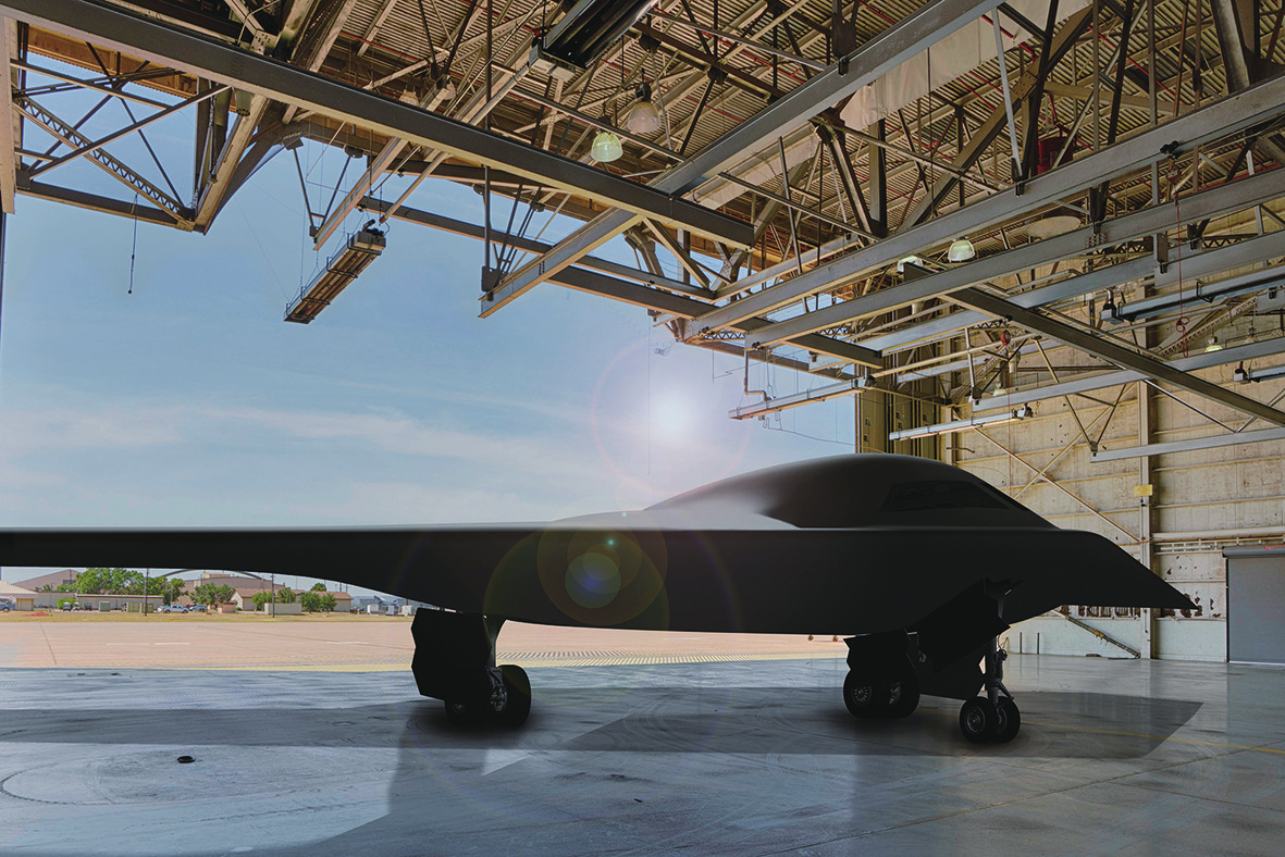 美國(guó)空軍發(fā)布的B-21轟炸機(jī)概念圖。